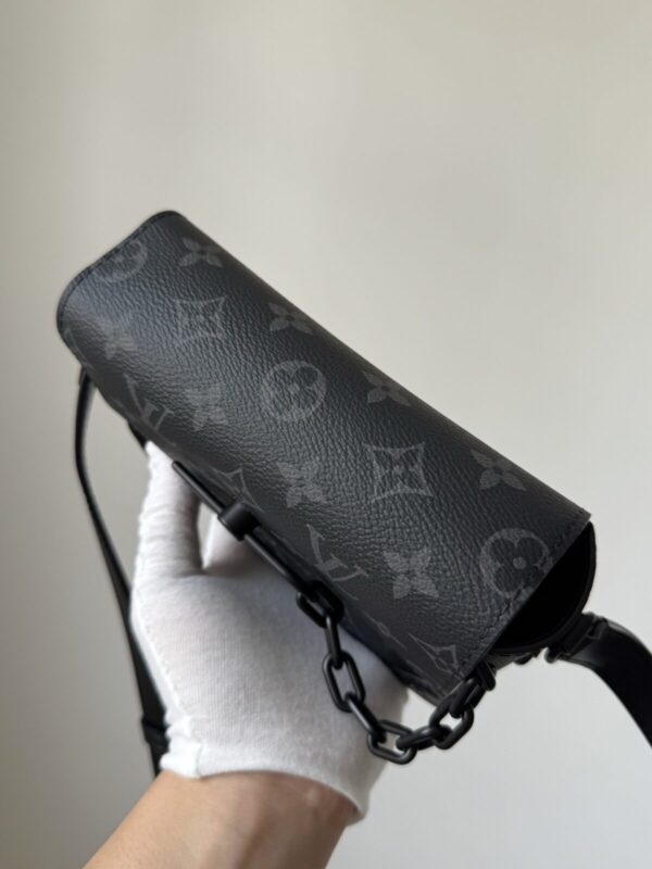Louis Vuitton Steamer Mini Monogram Eclipse Canvas Box Bag Black - Image 8