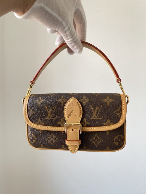 Louis Vuitton Nano Diane Monogram Canvas Baguette Bag – Brown - Image 3