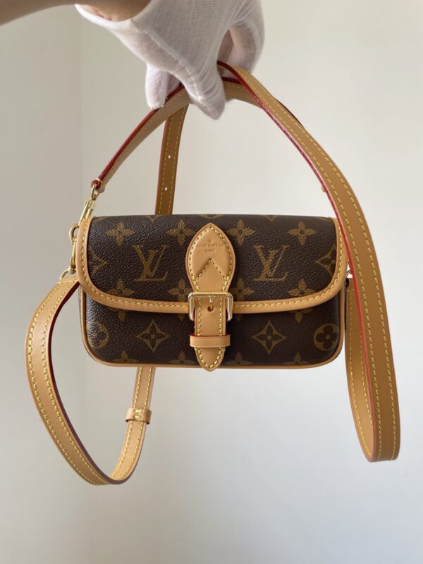 Louis Vuitton Nano Diane Monogram Canvas Baguette Bag – Brown - Image 6
