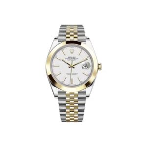 ROLEX Datejust 41 mm White Dial Oystersteel and Yellow Gold Men’s Watch