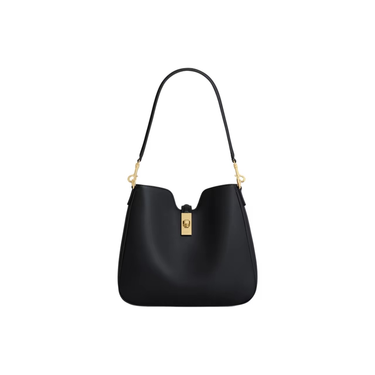 CELINE Camille 16 Soft Small Bag Calfskin Leather Gold Hardware Women Black