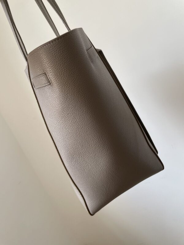 CELINE Cabas Phantom Small Tote Grained Calfskin Leather Women Taupe Beige - Image 5