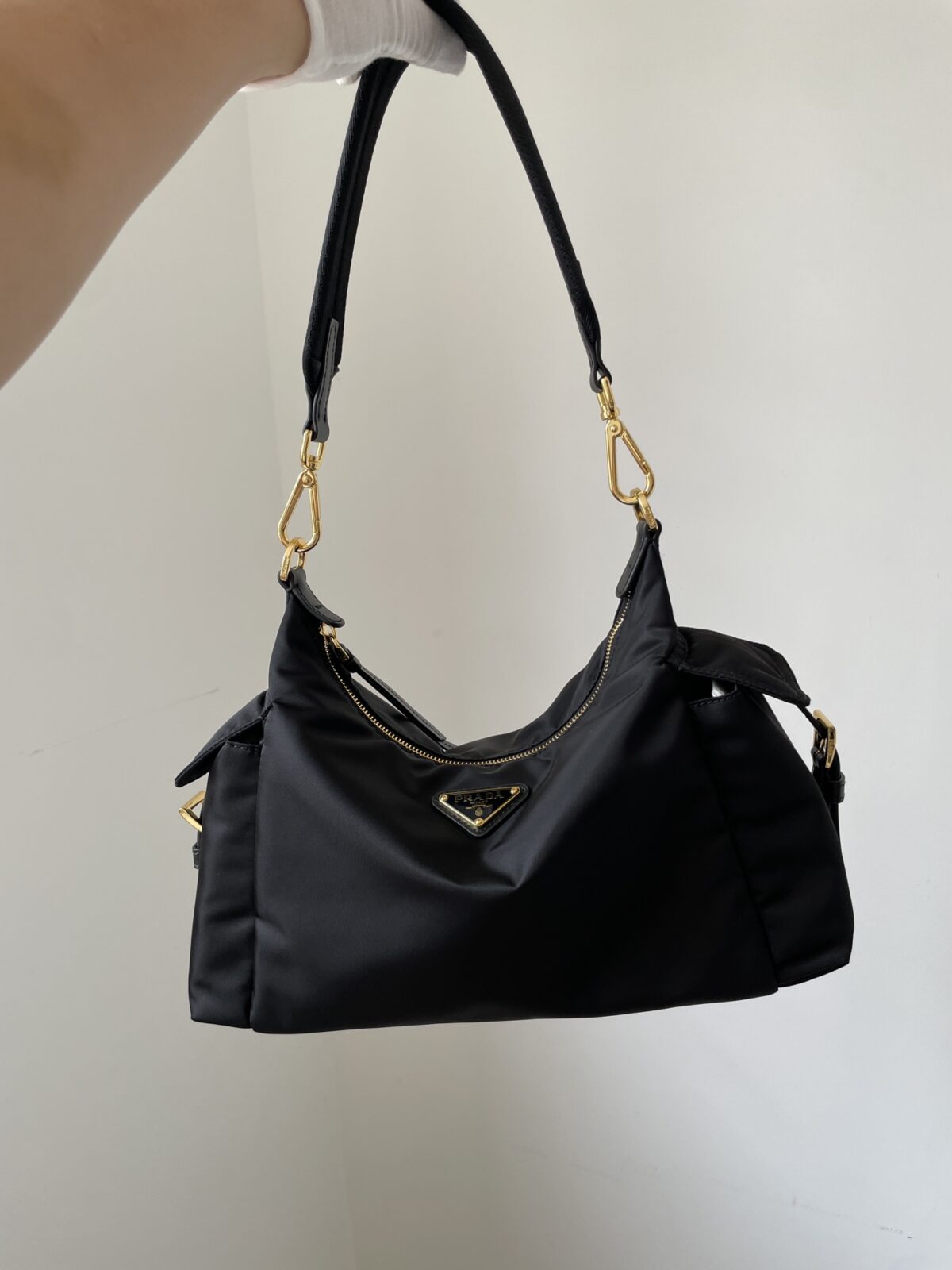 Prada Re-Nylon Explore Shoulder Bag Black - Image 4