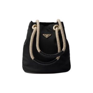 Prada Re-Nylon Small Bucket Bag Black