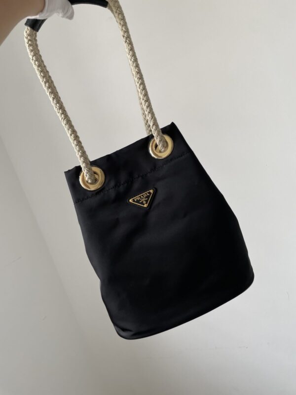 Prada Re-Nylon Small Bucket Bag Black - Image 3