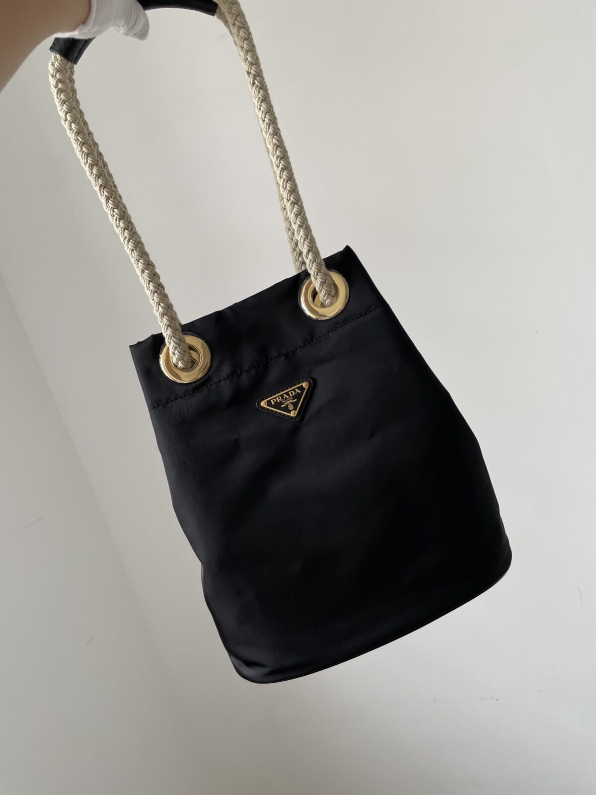 Prada Re-Nylon Small Bucket Bag Black - Image 3