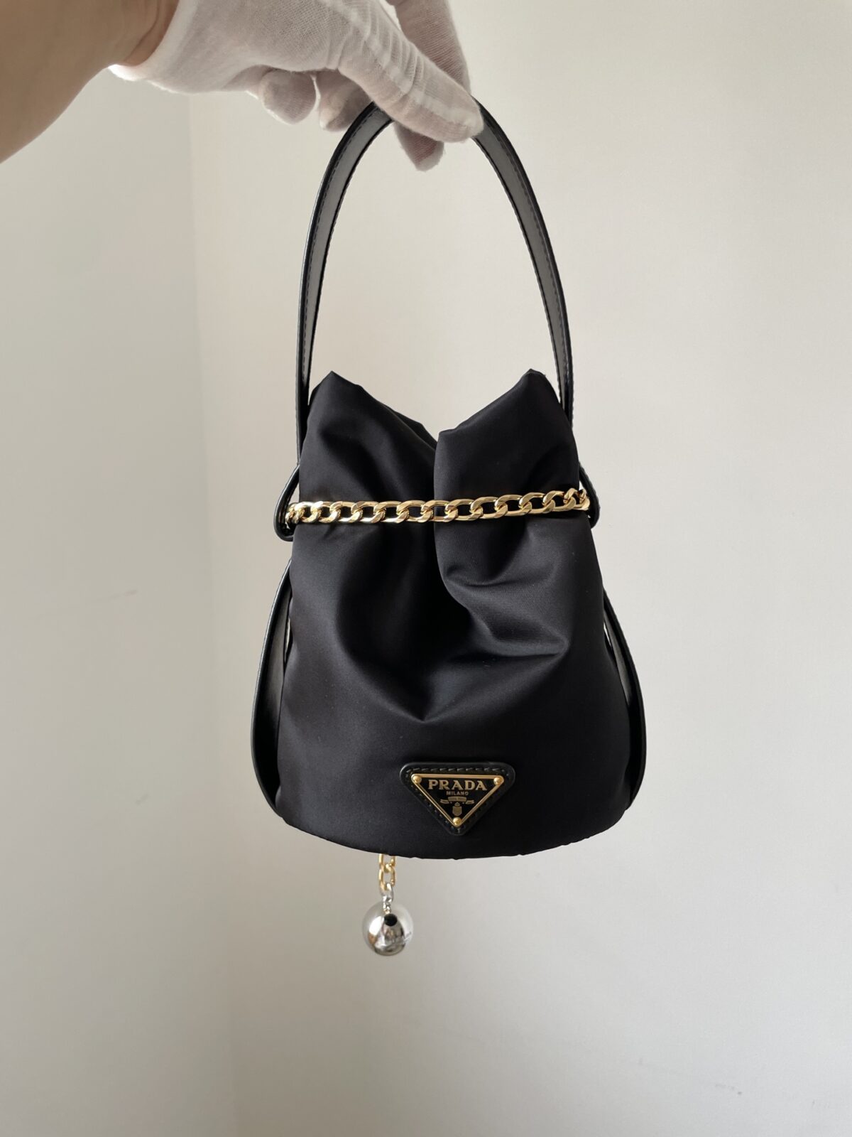 Prada Re-Nylon Small Handbag Black - Image 3