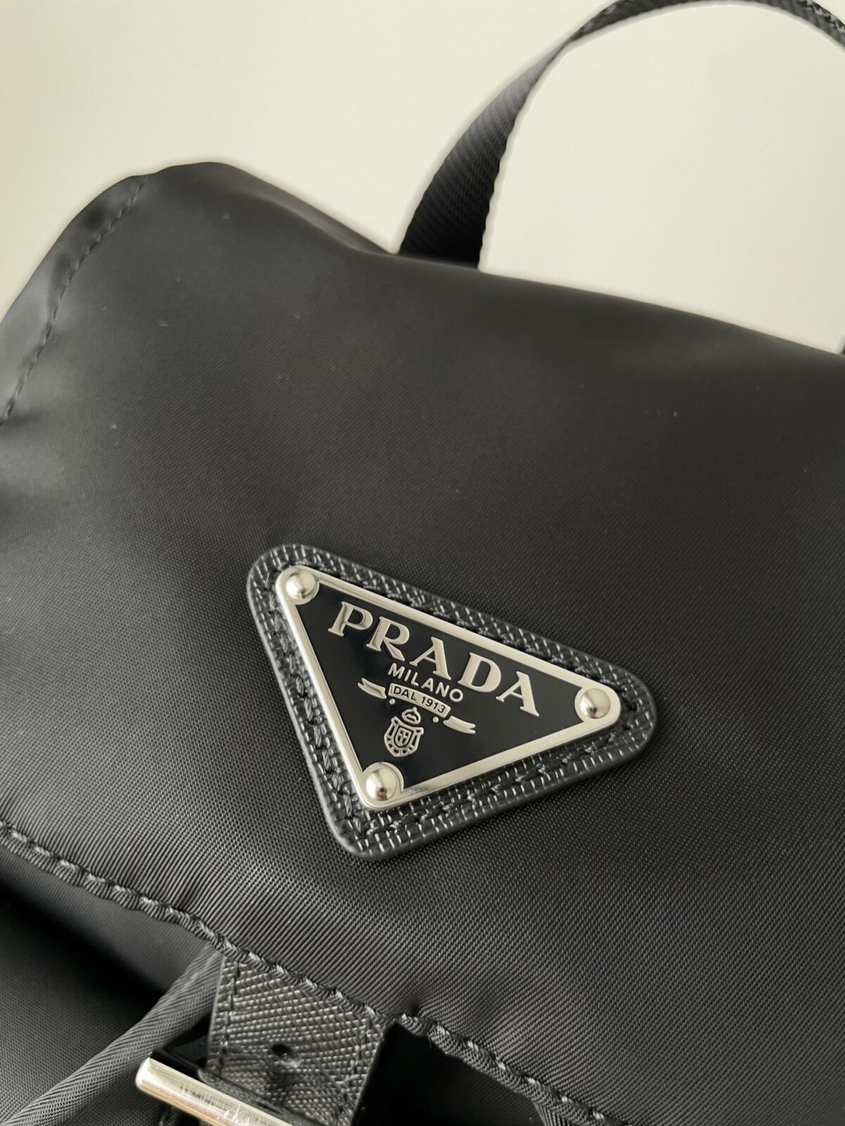 PRADA Re-Nylon Small Backpack with Triangle Logo Black - Image 5