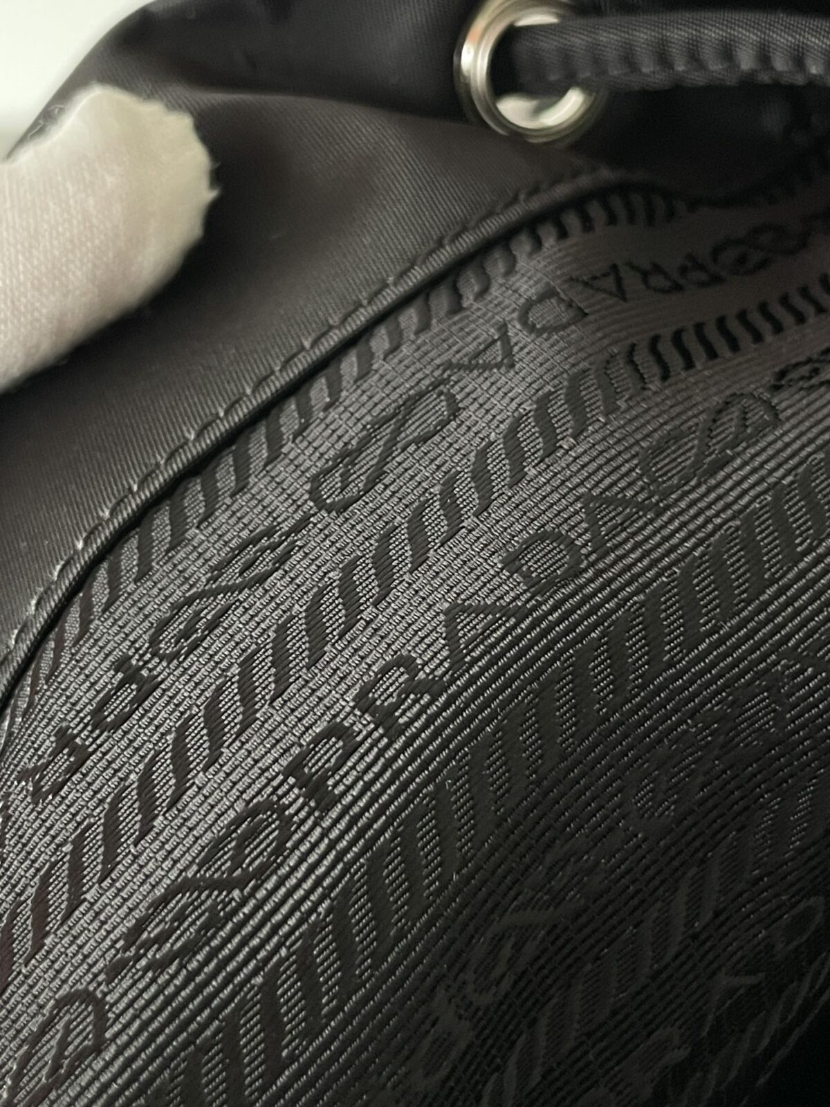 PRADA Re-Nylon & Saffiano Leather Flap Backpack Black - Image 8
