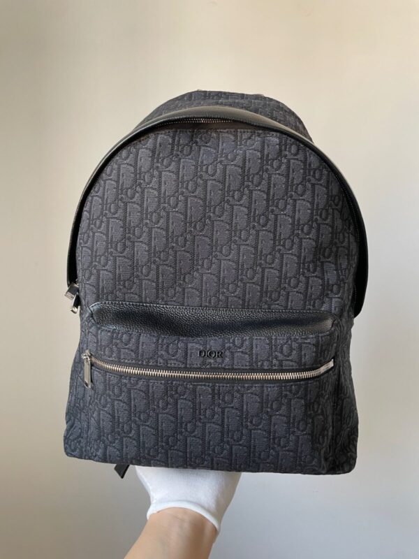 Dior Rider Large Black Oblique Jacquard Backpack - Image 2