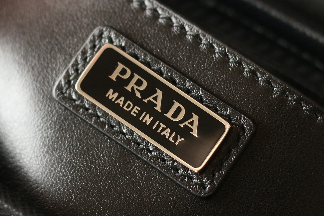 PRADA Re-Nylon & Saffiano Leather Crossbody Shoulder Bag Black - Image 8