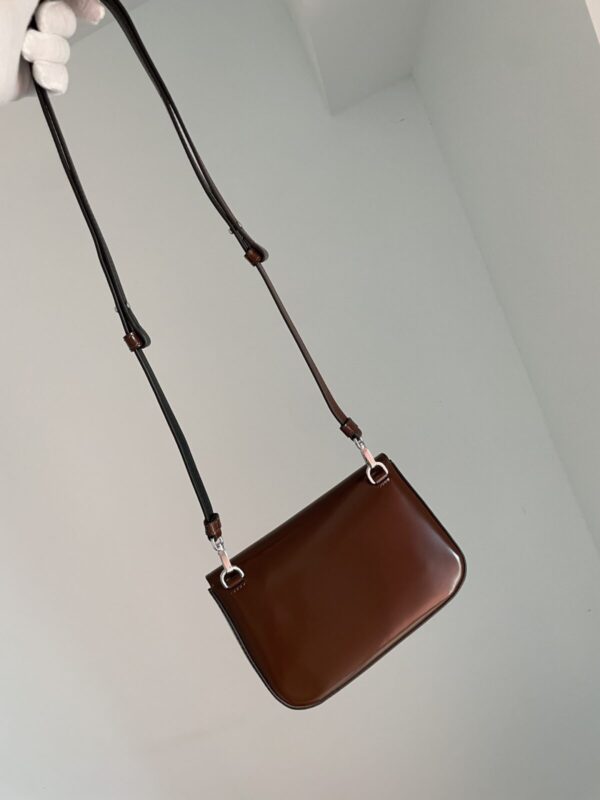 PRADA Leather Mini Crossbody Shoulder Bag Coffee Brown - Image 6
