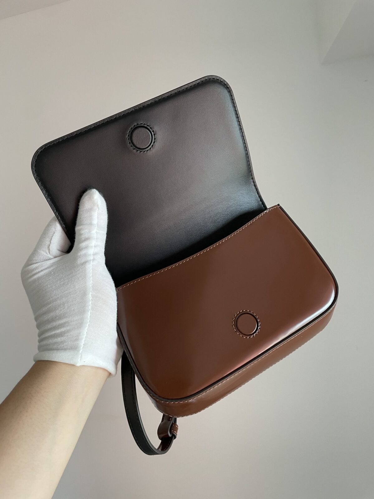 PRADA Leather Mini Crossbody Shoulder Bag Coffee Brown - Image 7