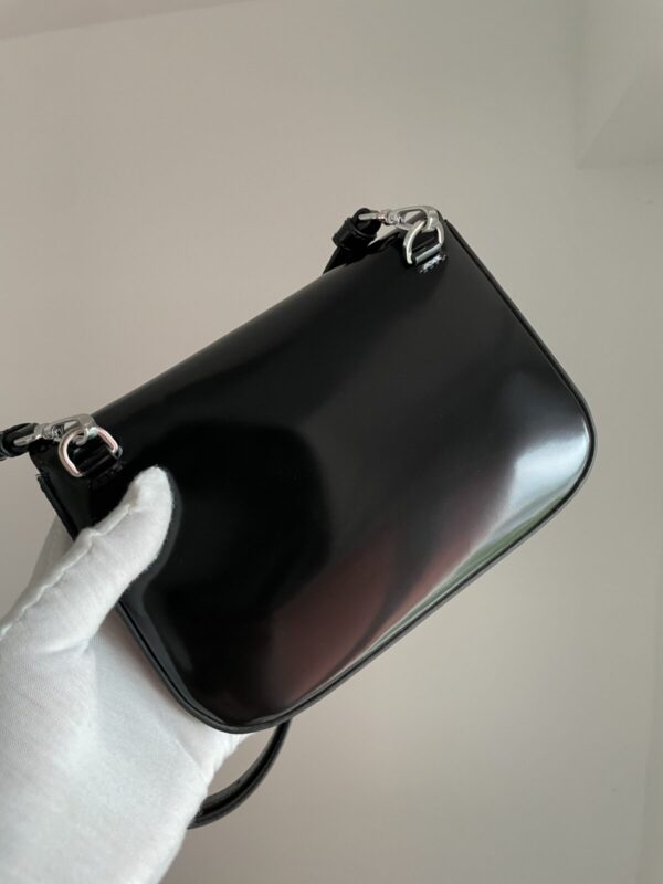 PRADA Leather Mini Crossbody Shoulder Bag Black - Image 5