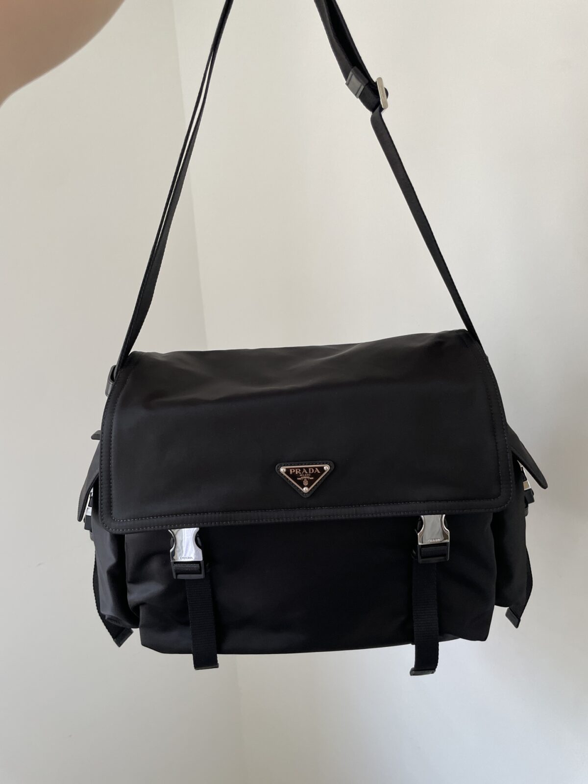 Prada Re-Nylon Explore Crossbody Bag Black - Image 4