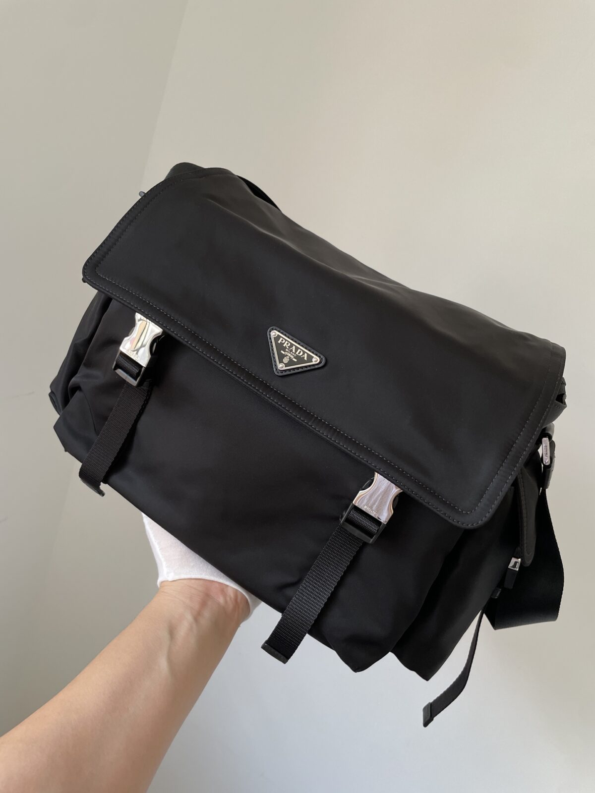 Prada Re-Nylon Explore Crossbody Bag Black - Image 7