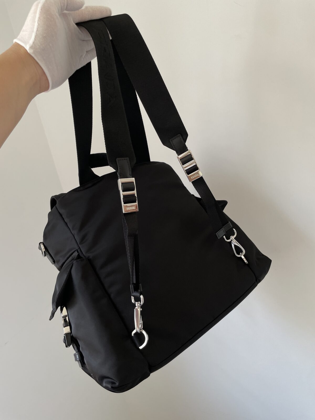 Prada Explore Re-Nylon Backpack Black - Image 8