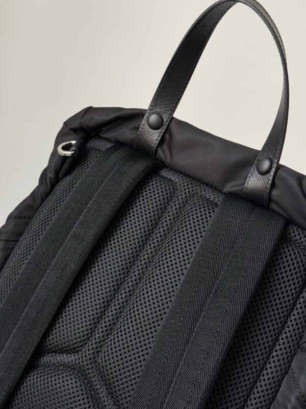 Prada Re-Nylon Drawstring Buckle Backpack Black - Image 8