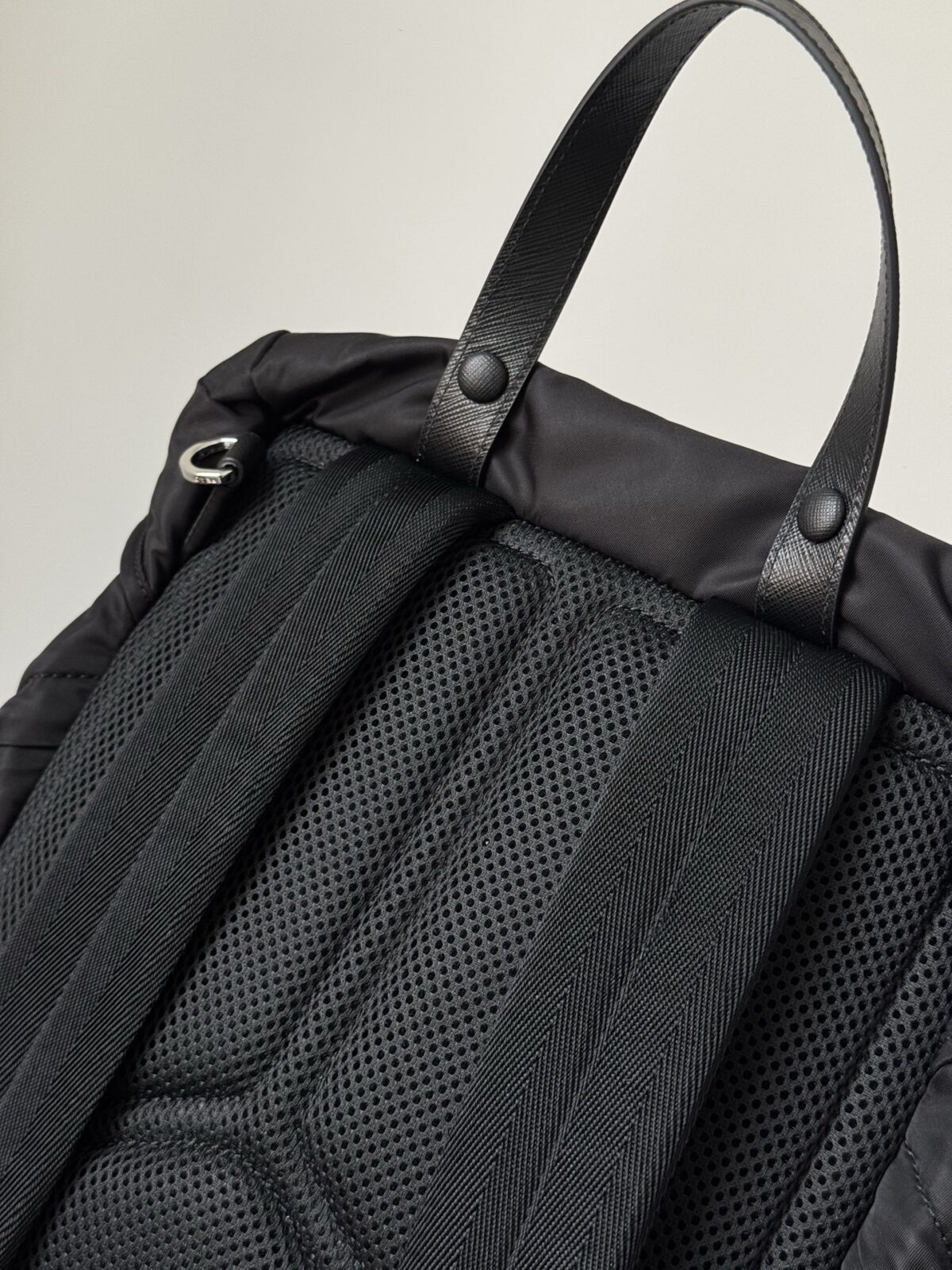 Prada Re-Nylon Drawstring Buckle Backpack Black - Image 8