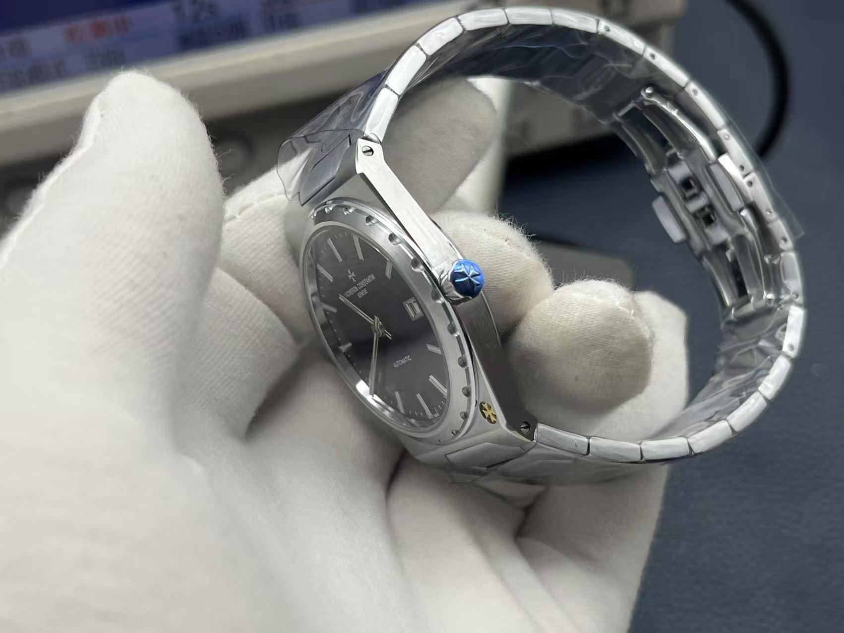 Vacheron Constantin Historiques 37mm Blue Dial Stainless Steel Watch - Image 7
