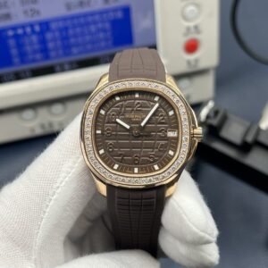 Patek Philippe Aquanaut Ladies 38.8mm Brown Dial 18K Rose Gold