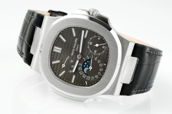 Patek Philippe Nautilus 40mm Gray Dial 18K White Gold - Image 5