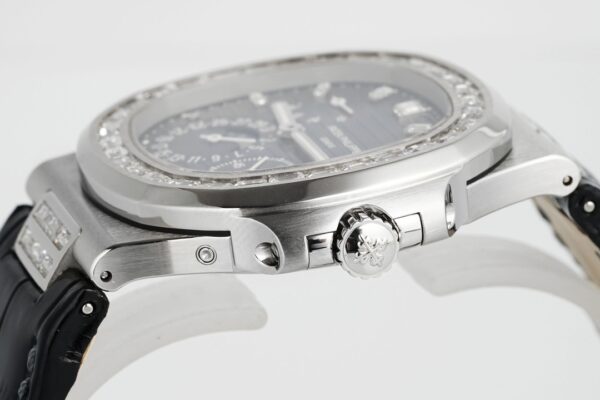 Patek Philippe Nautilus 40mm Blue Dial White Gold & Diamond Bezel - Image 6