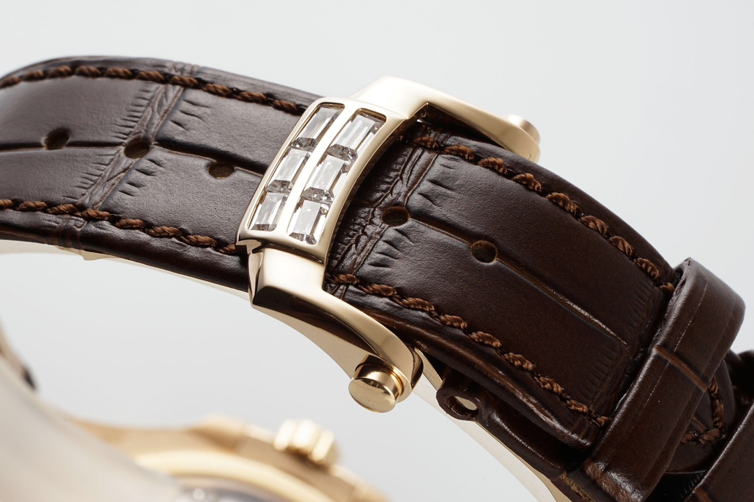 Patek Philippe Nautilus 40mm Brown Dial Rose Gold & Diamond Bezel - Image 7