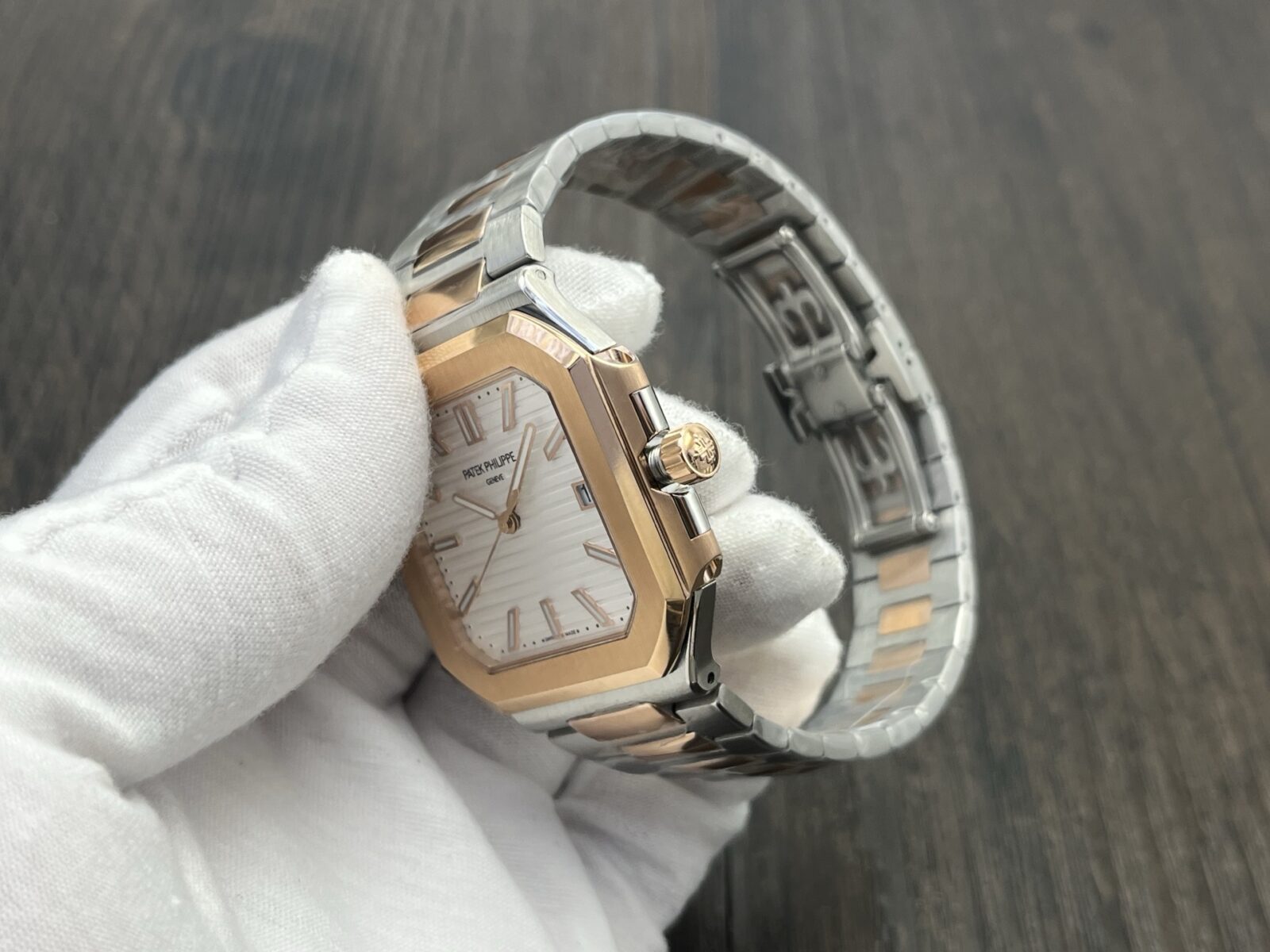 Patek Philippe Cubitus Series Automatic 45mm White Dial Two‑Tone Steel & 18K Rose Gold - Image 5