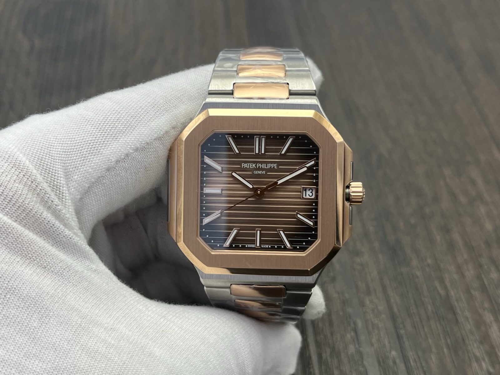 Patek Philippe Cubitus Series Automatic 45mm Coffee Dial Two‑Tone Steel & 18K Rose Gold