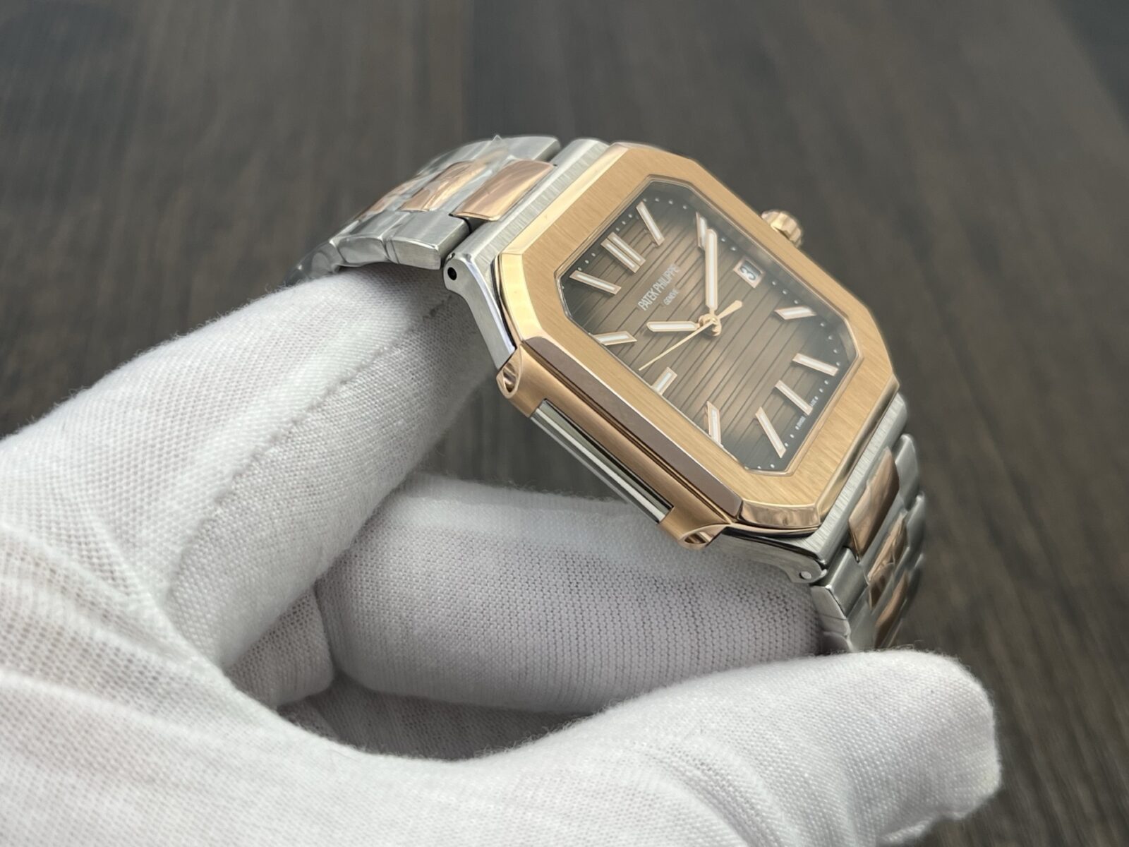 Patek Philippe Cubitus Series Automatic 45mm Coffee Dial Two‑Tone Steel & 18K Rose Gold - Image 4