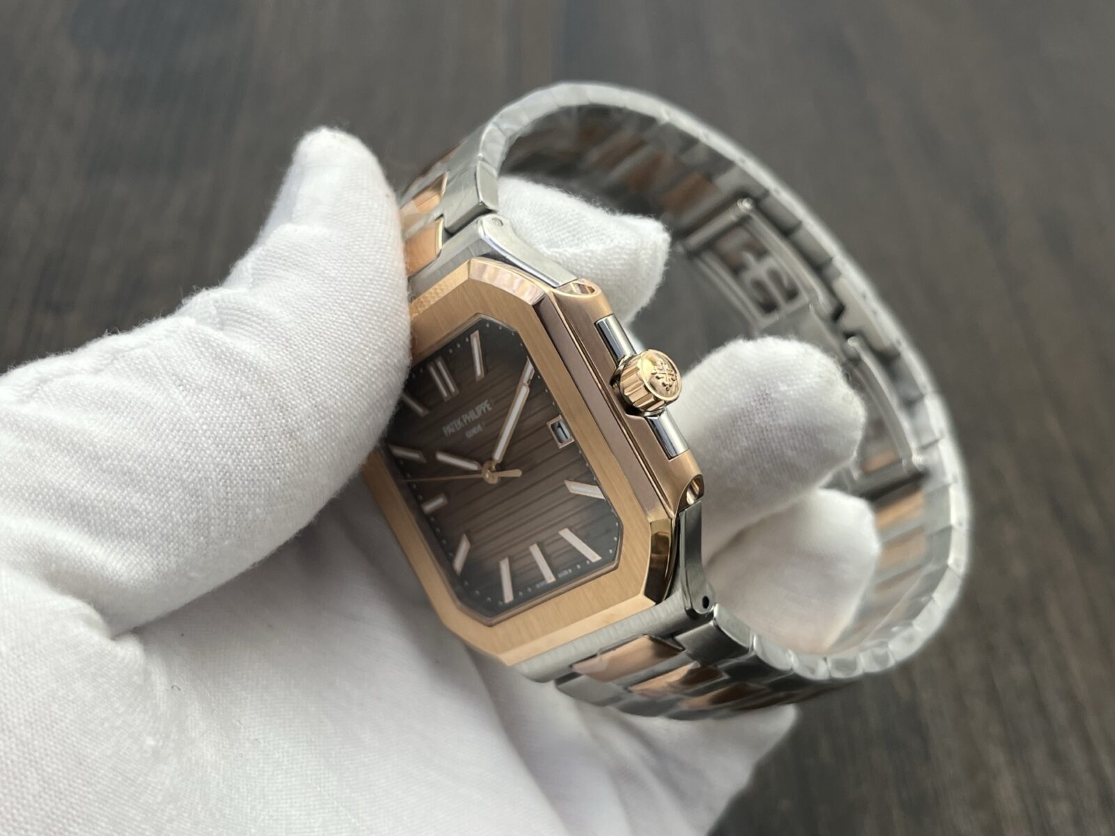 Patek Philippe Cubitus Series Automatic 45mm Coffee Dial Two‑Tone Steel & 18K Rose Gold - Image 5