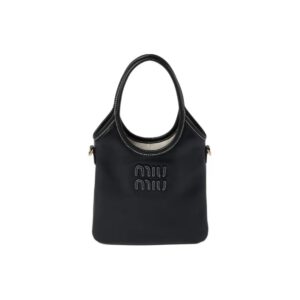 MIU MIU Ivy Leather Shoulder Crossbody Handbag – Black