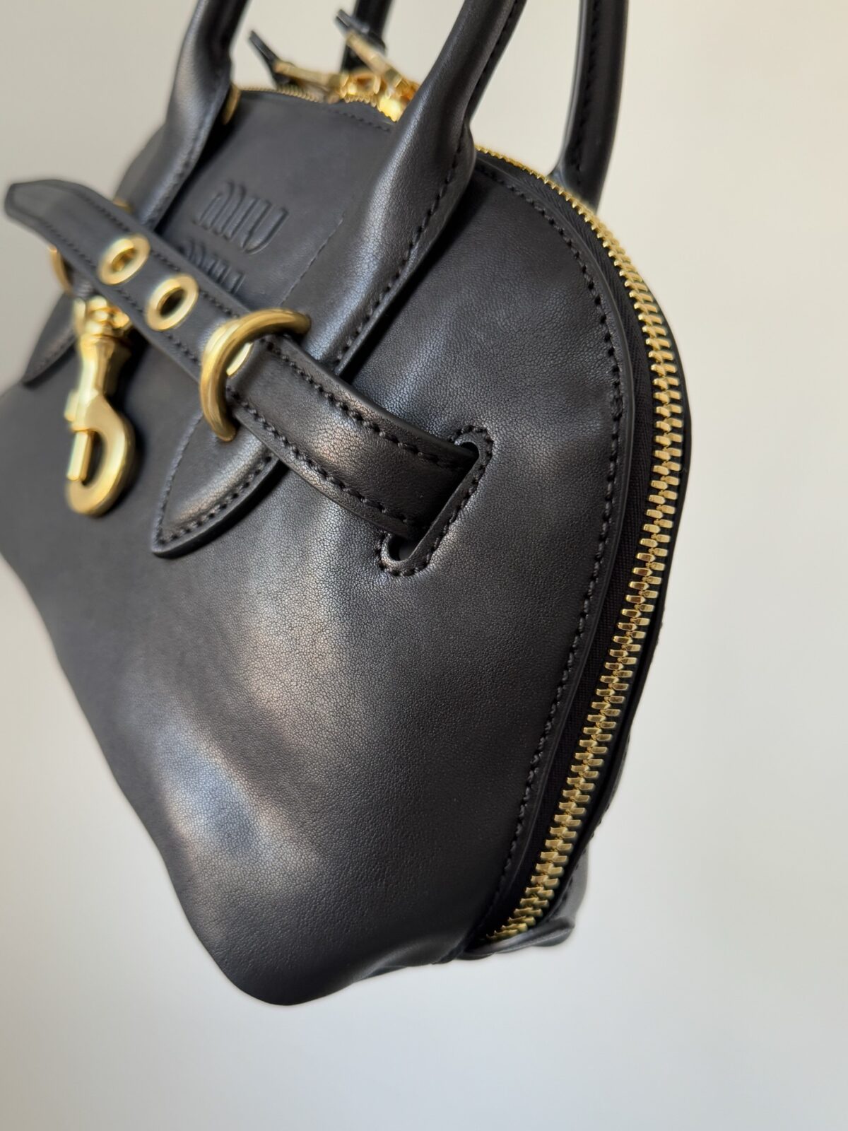 MIU MIU Aventure Nappa Leather Shoulder Crossbody Handbag – Black - Image 11
