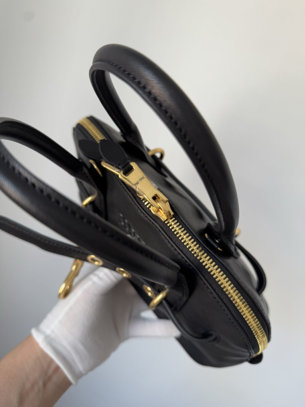 MIU MIU Aventure Nappa Leather Shoulder Crossbody Handbag – Black - Image 13