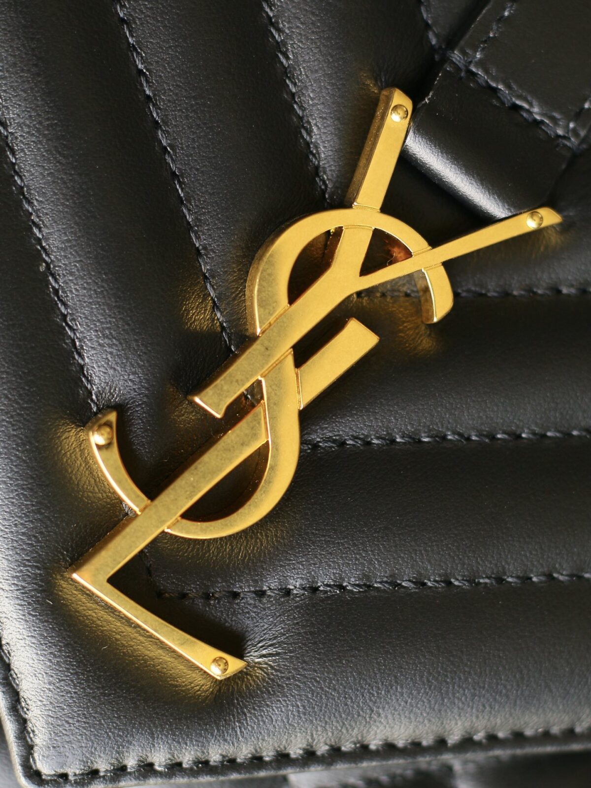 SAINT LAURENT YSL ENVELOPE Quilted Leather Chain Bag Black - Image 6
