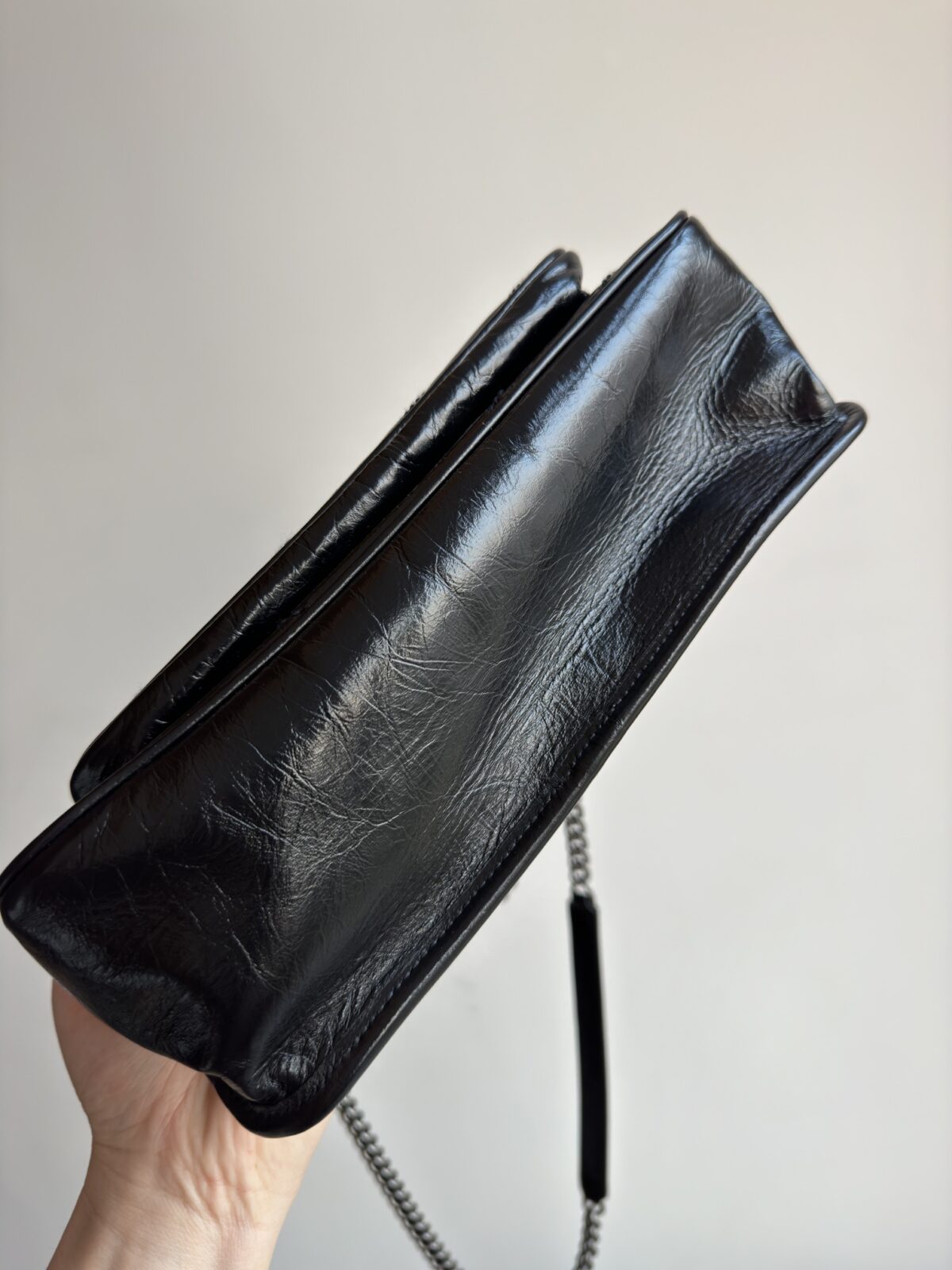 SAINT LAURENT YSL Niki Medium Calfskin Shoulder Bag Black - Image 7