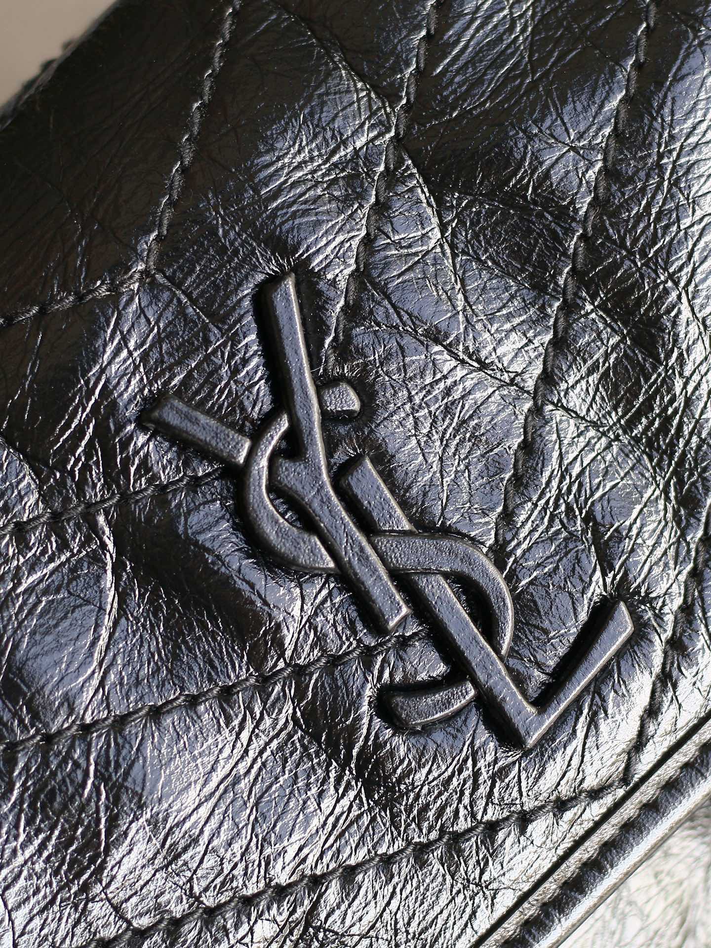 SAINT LAURENT YSL Niki Baby Calfskin Chain Bag Black - Image 4