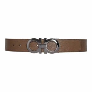 Ferragamo Smooth Reversible Leather Belt Men Brown