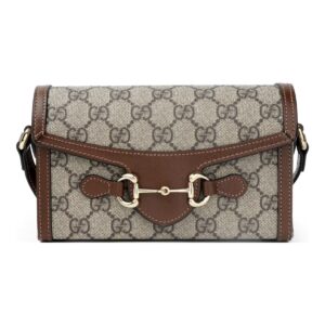 GUCCI Horsebit 1955 Mini GG Supreme Canvas Box Bag