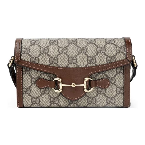 GUCCI Horsebit 1955 Mini GG Supreme Canvas Box Bag