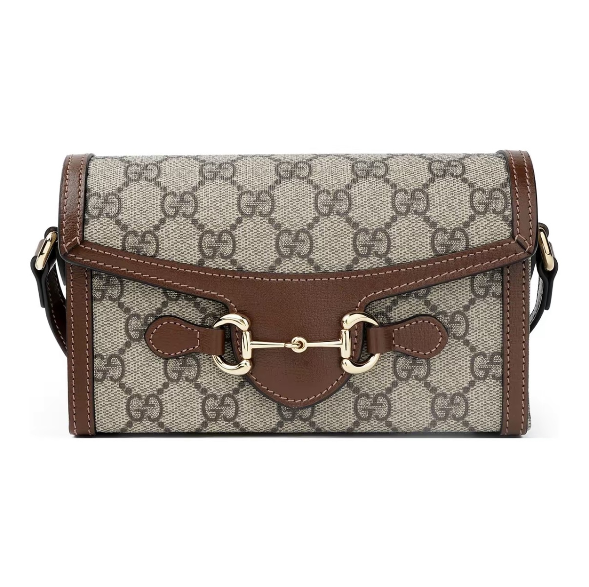 GUCCI Horsebit 1955 Mini GG Supreme Canvas Box Bag