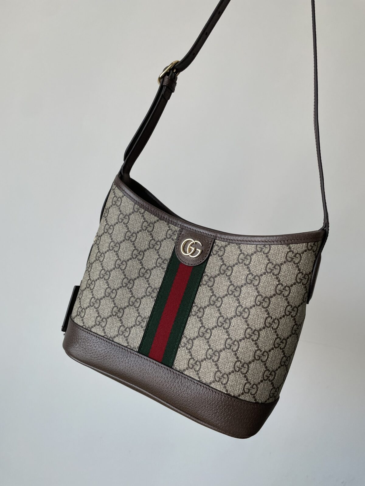 GUCCI Ophidia Small GG Supreme Hobo Bag Beige/Ebony - Image 2