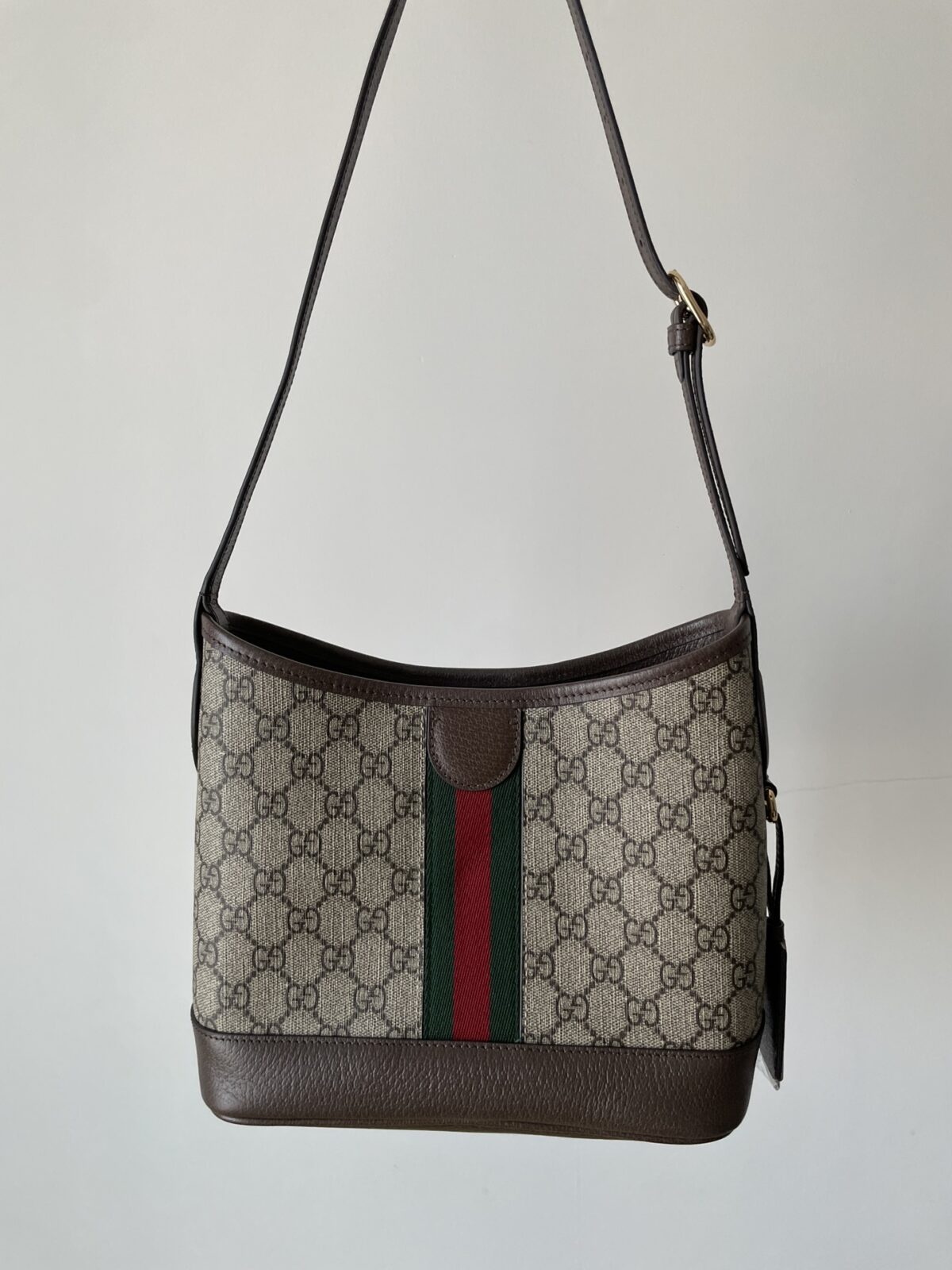 GUCCI Ophidia Small GG Supreme Hobo Bag Beige/Ebony - Image 6