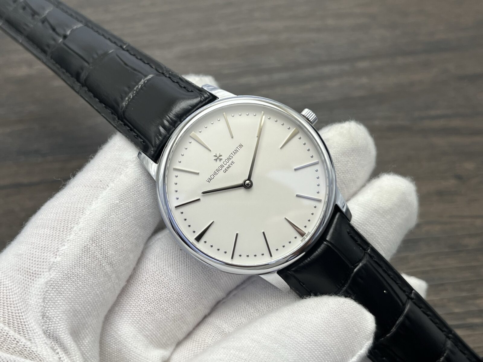 VACHERON CONSTANTIN Patrimony Manual Mechanical Watch 40mm White Dial White Gold Case - Image 2