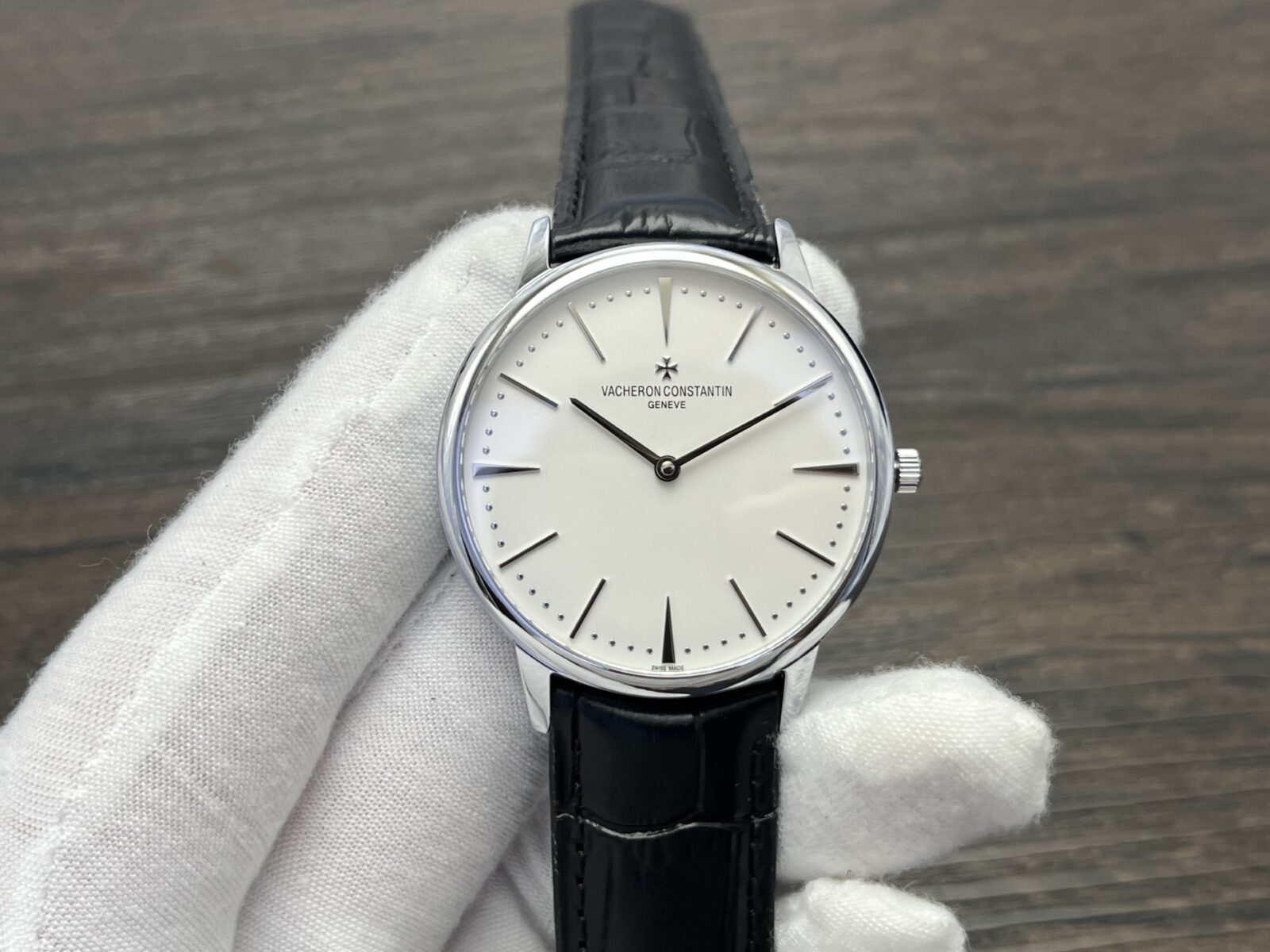 VACHERON CONSTANTIN Patrimony Manual Mechanical Watch 40mm White Dial White Gold Case - Image 3