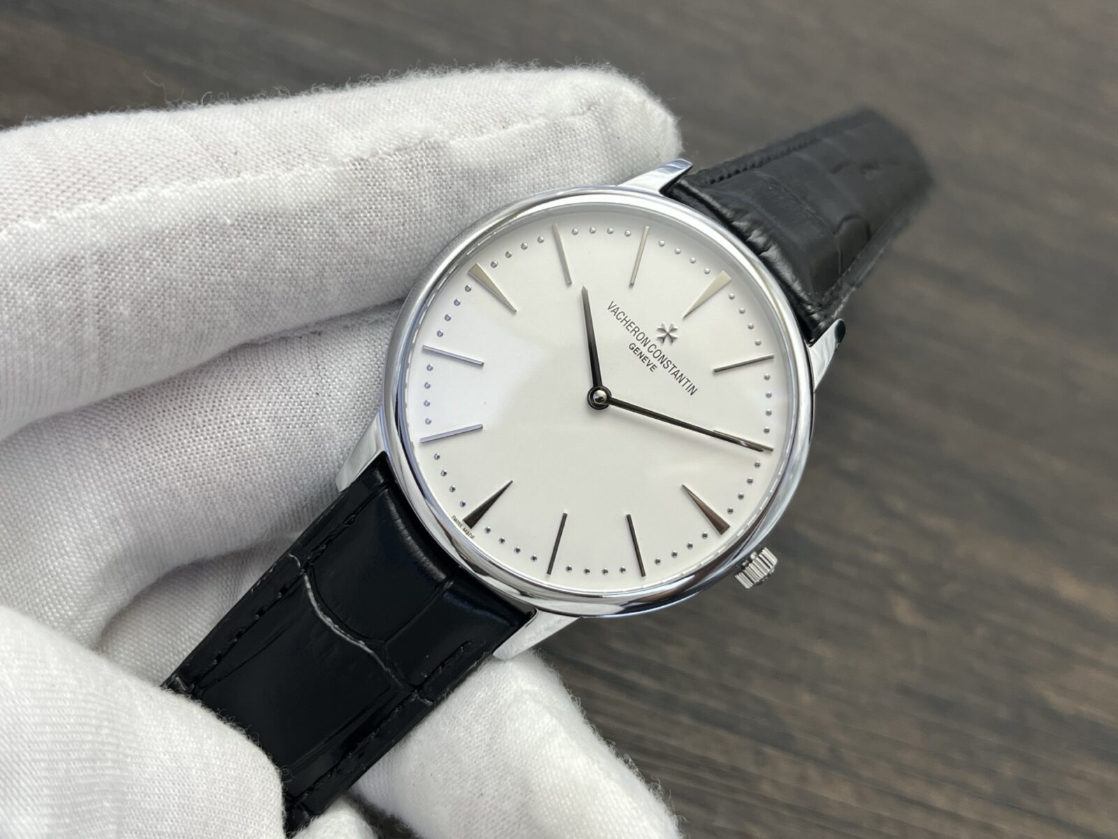 VACHERON CONSTANTIN Patrimony Manual Mechanical Watch 40mm White Dial White Gold Case - Image 4