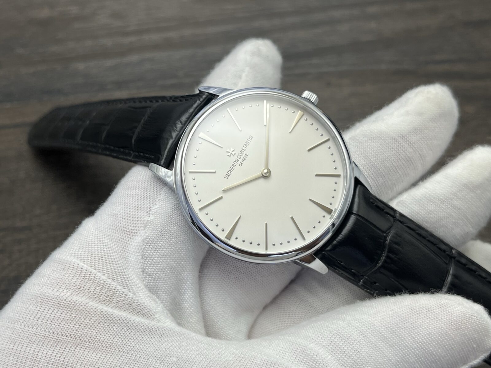 VACHERON CONSTANTIN Patrimony Manual Mechanical Watch 40mm White Dial White Gold Case - Image 5