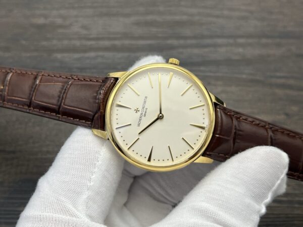 VACHERON CONSTANTIN Patrimony Manual Mechanical Watch 40mm White Dial Yellow Gold Case - Image 5