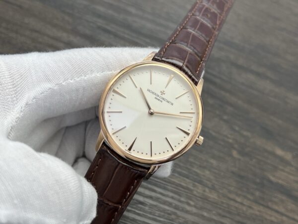 VACHERON CONSTANTIN Patrimony Manual Mechanical Watch 40mm White Dial Red Gold Case - Image 4